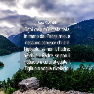 Picture 04 - Luca 10:22 RIV - Ogni cosa m’è stata data in mano dal Padre - Bible Verse Picture