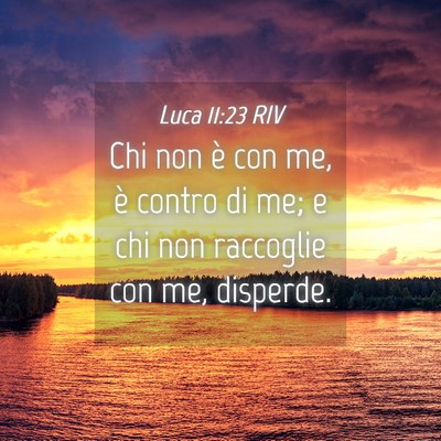 Picture 04 - Luca 11:23 RIV - Chi non è con me, è contro di me; e chi non - Bible Verse Picture