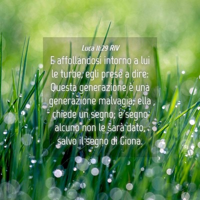 Picture 04 - Luca 11:29 RIV - E affollandosi intorno a lui le turbe, egli prese - Bible Verse Picture