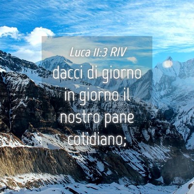 Picture 04 - Luca 11:3 RIV - dacci di giorno in giorno il nostro pane - Bible Verse Picture