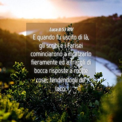 Picture 04 - Luca 11:53 RIV - E quando fu uscito di là, gli scribi e i Farisei - Bible Verse Picture