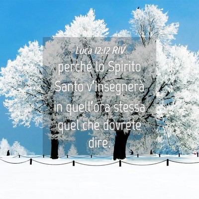 Picture 04 - Luca 12:12 RIV - perché lo Spirito Santo v’insegnerà in - Bible Verse Picture