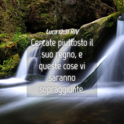 Picture 04 - Luca 12:31 RIV - Cercate piuttosto il suo regno, e queste cose vi - Bible Verse Picture