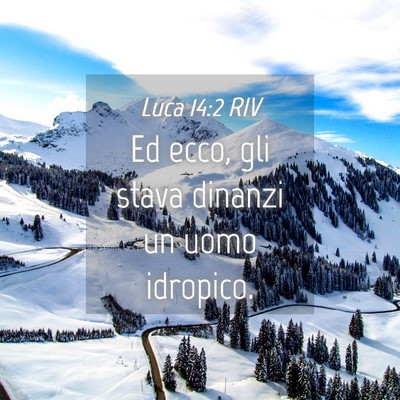 Picture 04 - Luca 14:2 RIV - Ed ecco, gli stava dinanzi un uomo - Bible Verse Picture