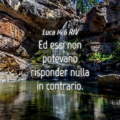 Picture 04 - Luca 14:6 RIV - Ed essi non potevano risponder nulla in - Bible Verse Picture