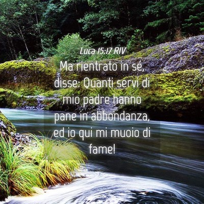 Picture 04 - Luca 15:17 RIV - Ma rientrato in sé, disse: Quanti servi di mio - Bible Verse Picture