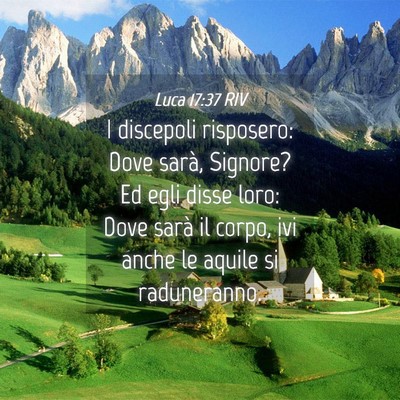 Picture 04 - Luca 17:37 RIV - I discepoli risposero: Dove sarà, Signore? Ed - Bible Verse Picture