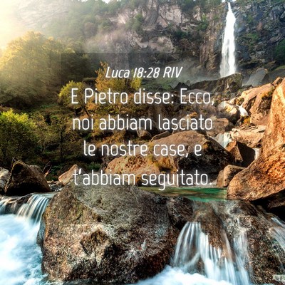 Picture 04 - Luca 18:28 RIV - E Pietro disse: Ecco, noi abbiam lasciato le - Bible Verse Picture
