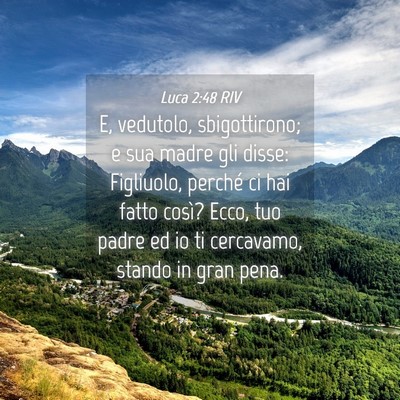 Picture 04 - Luca 2:48 RIV - E, vedutolo, sbigottirono; e sua madre gli disse: - Bible Verse Picture