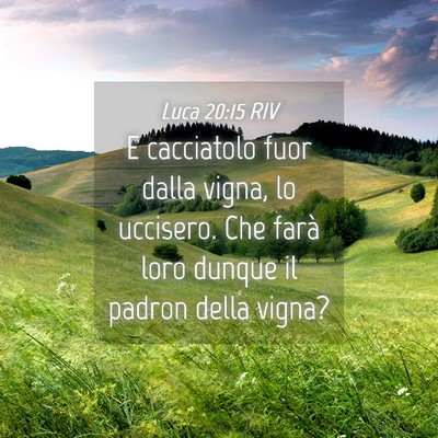 Picture 04 - Luca 20:15 RIV - E cacciatolo fuor dalla vigna, lo uccisero. Che - Bible Verse Picture