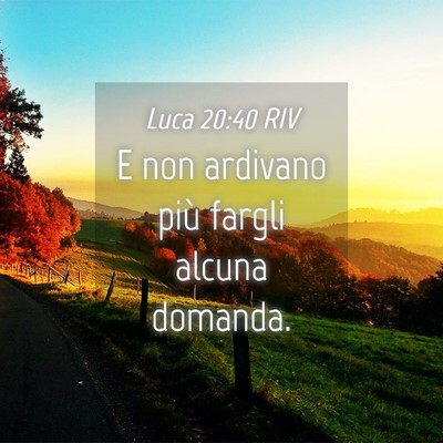 Picture 04 - Luca 20:40 RIV - E non ardivano più fargli alcuna - Bible Verse Picture