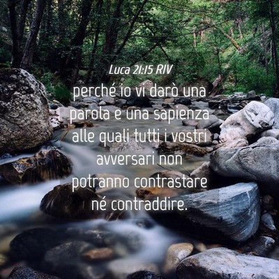 Picture 04 - Luca 21:15 RIV - perché io vi darò una parola e una sapienza - Bible Verse Picture