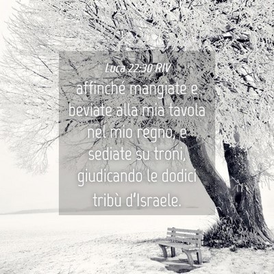 Picture 04 - Luca 22:30 RIV - affinché mangiate e beviate alla mia tavola nel - Bible Verse Picture