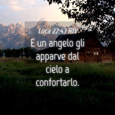 Picture 04 - Luca 22:43 RIV - E un angelo gli apparve dal cielo a - Bible Verse Picture