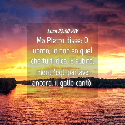 Picture 04 - Luca 22:60 RIV - Ma Pietro disse: O uomo, io non so quel che tu ti - Bible Verse Picture