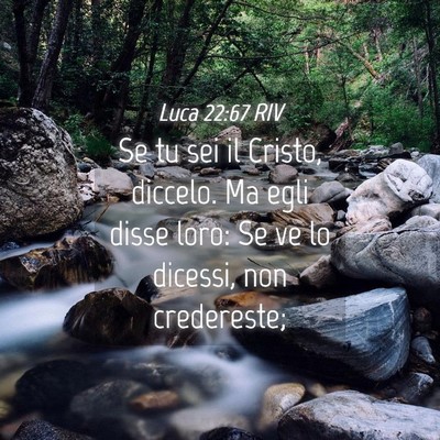 Picture 04 - Luca 22:67 RIV - Se tu sei il Cristo, diccelo. Ma egli disse loro: - Bible Verse Picture
