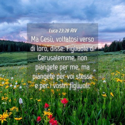 Picture 04 - Luca 23:28 RIV - Ma Gesù, voltatosi verso di loro, disse: - Bible Verse Picture