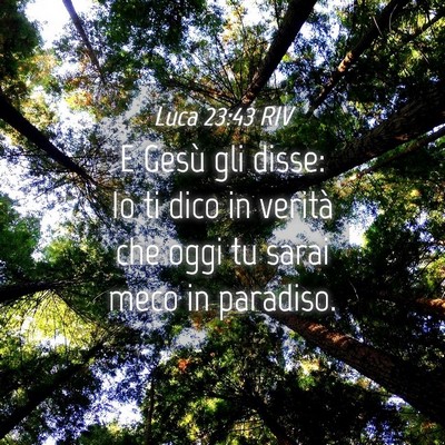 Picture 04 - Luca 23:43 RIV - E Gesù gli disse: Io ti dico in verità che oggi - Bible Verse Picture