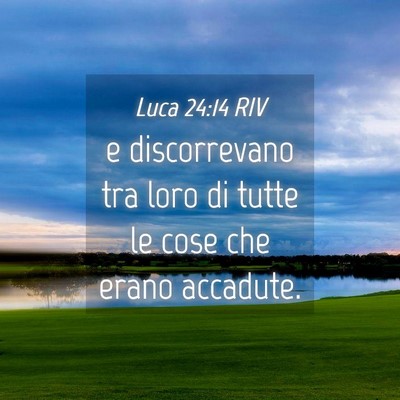 Picture 04 - Luca 24:14 RIV - e discorrevano tra loro di tutte le cose che - Bible Verse Picture