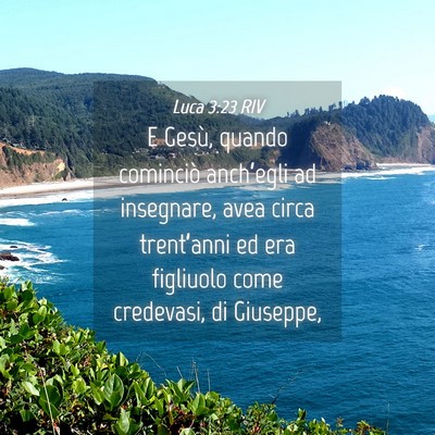 Picture 04 - Luca 3:23 RIV - E Gesù, quando cominciò anch’egli ad - Bible Verse Picture