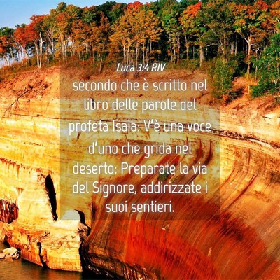 Picture 04 - Luca 3:4 RIV - secondo che è scritto nel libro delle parole del - Bible Verse Picture