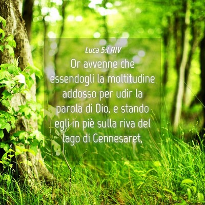 Picture 04 - Luca 5:1 RIV - Or avvenne che essendogli la moltitudine addosso - Bible Verse Picture