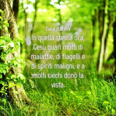Picture 04 - Luca 7:21 RIV - In quella stessa ora, Gesù guarì molti di - Bible Verse Picture
