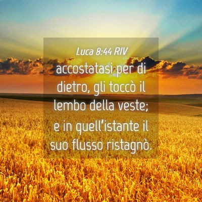 Picture 04 - Luca 8:44 RIV - accostatasi per di dietro, gli toccò il lembo - Bible Verse Picture