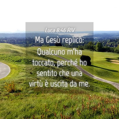 Picture 04 - Luca 8:46 RIV - Ma Gesù replicò: Qualcuno m’ha toccato, - Bible Verse Picture