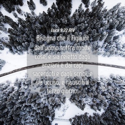 Picture 04 - Luca 9:22 RIV - Bisogna che il Figliuol dell’uomo soffra molte - Bible Verse Picture