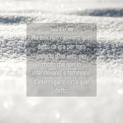 Picture 04 - Luca 9:45 RIV - Ma essi non capivano quel detto ch’era per loro - Bible Verse Picture