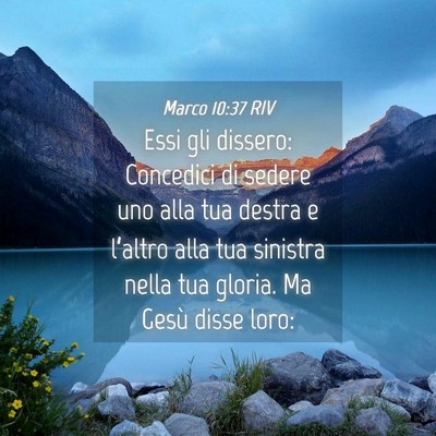 Picture 04 - Marco 10:37 RIV - Essi gli dissero: Concedici di sedere uno alla - Bible Verse Picture