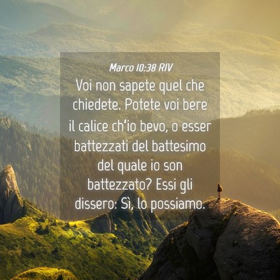 Picture 04 - Marco 10:38 RIV - Voi non sapete quel che chiedete. Potete voi bere - Bible Verse Picture