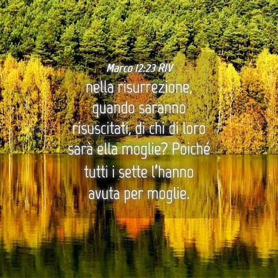 Picture 04 - Marco 12:23 RIV - nella risurrezione, quando saranno risuscitati, - Bible Verse Picture
