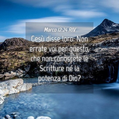 Picture 04 - Marco 12:24 RIV - Gesù disse loro: Non errate voi per questo, che - Bible Verse Picture