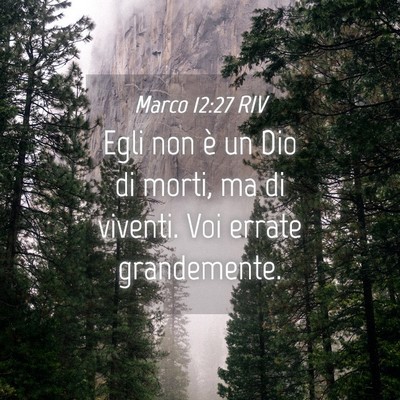 Picture 04 - Marco 12:27 RIV - Egli non è un Dio di morti, ma di viventi. Voi - Bible Verse Picture