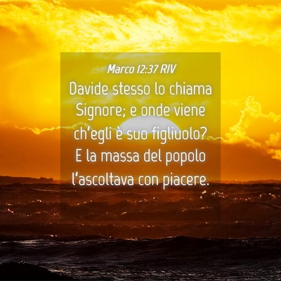 Picture 04 - Marco 12:37 RIV - Davide stesso lo chiama Signore; e onde viene - Bible Verse Picture
