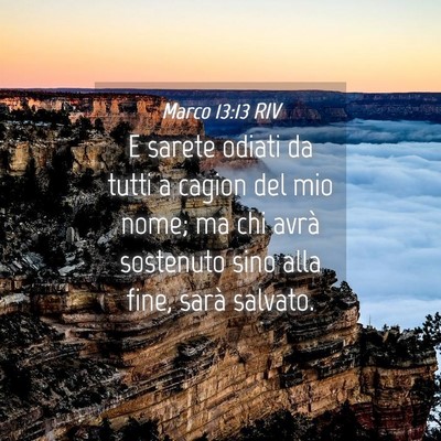 Picture 04 - Marco 13:13 RIV - E sarete odiati da tutti a cagion del mio nome; - Bible Verse Picture