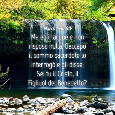Picture 04 - Marco 14:61 RIV - Ma egli tacque e non rispose nulla. Daccapo il - Bible Verse Picture