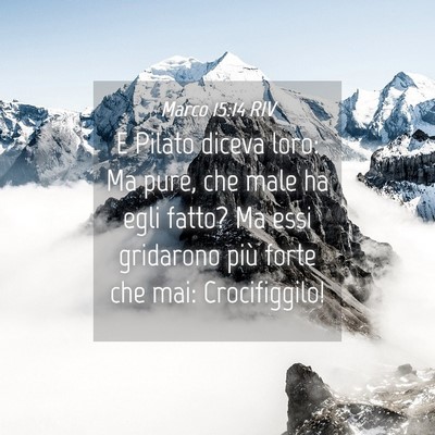 Picture 04 - Marco 15:14 RIV - E Pilato diceva loro: Ma pure, che male ha egli - Bible Verse Picture