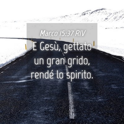 Picture 04 - Marco 15:37 RIV - E Gesù, gettato un gran grido, rendé lo - Bible Verse Picture
