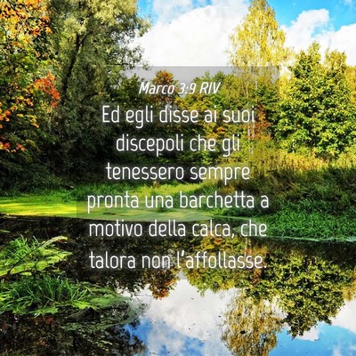 Picture 04 - Marco 3:9 RIV - Ed egli disse ai suoi discepoli che gli tenessero - Bible Verse Picture