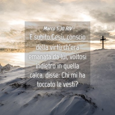 Picture 04 - Marco 5:30 RIV - E subito Gesù, conscio della virtù ch’era - Bible Verse Picture