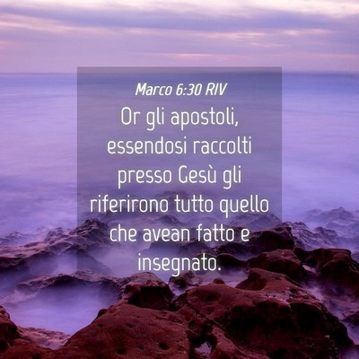 Picture 04 - Marco 6:30 RIV - Or gli apostoli, essendosi raccolti presso Gesù - Bible Verse Picture