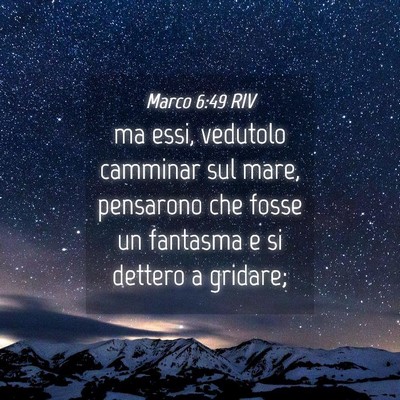 Picture 04 - Marco 6:49 RIV - ma essi, vedutolo camminar sul mare, pensarono - Bible Verse Picture