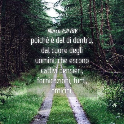 Picture 04 - Marco 7:21 RIV - poiché è dal di dentro, dal cuore degli uomini, - Bible Verse Picture