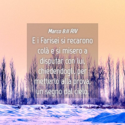 Picture 04 - Marco 8:11 RIV - E i Farisei si recarono colà e si misero a - Bible Verse Picture