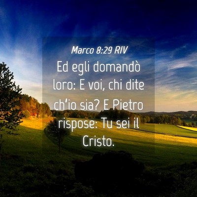 Picture 04 - Marco 8:29 RIV - Ed egli domandò loro: E voi, chi dite ch’io - Bible Verse Picture
