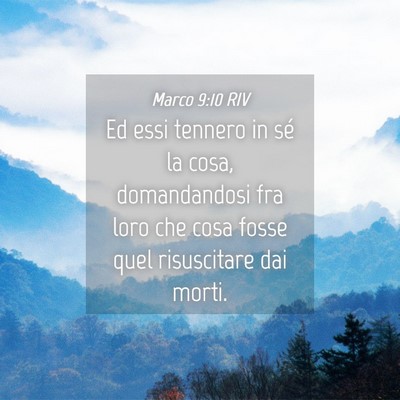 Picture 04 - Marco 9:10 RIV - Ed essi tennero in sé la cosa, domandandosi fra - Bible Verse Picture