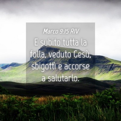 Picture 04 - Marco 9:15 RIV - E subito tutta la folla, veduto Gesù, sbigottì - Bible Verse Picture